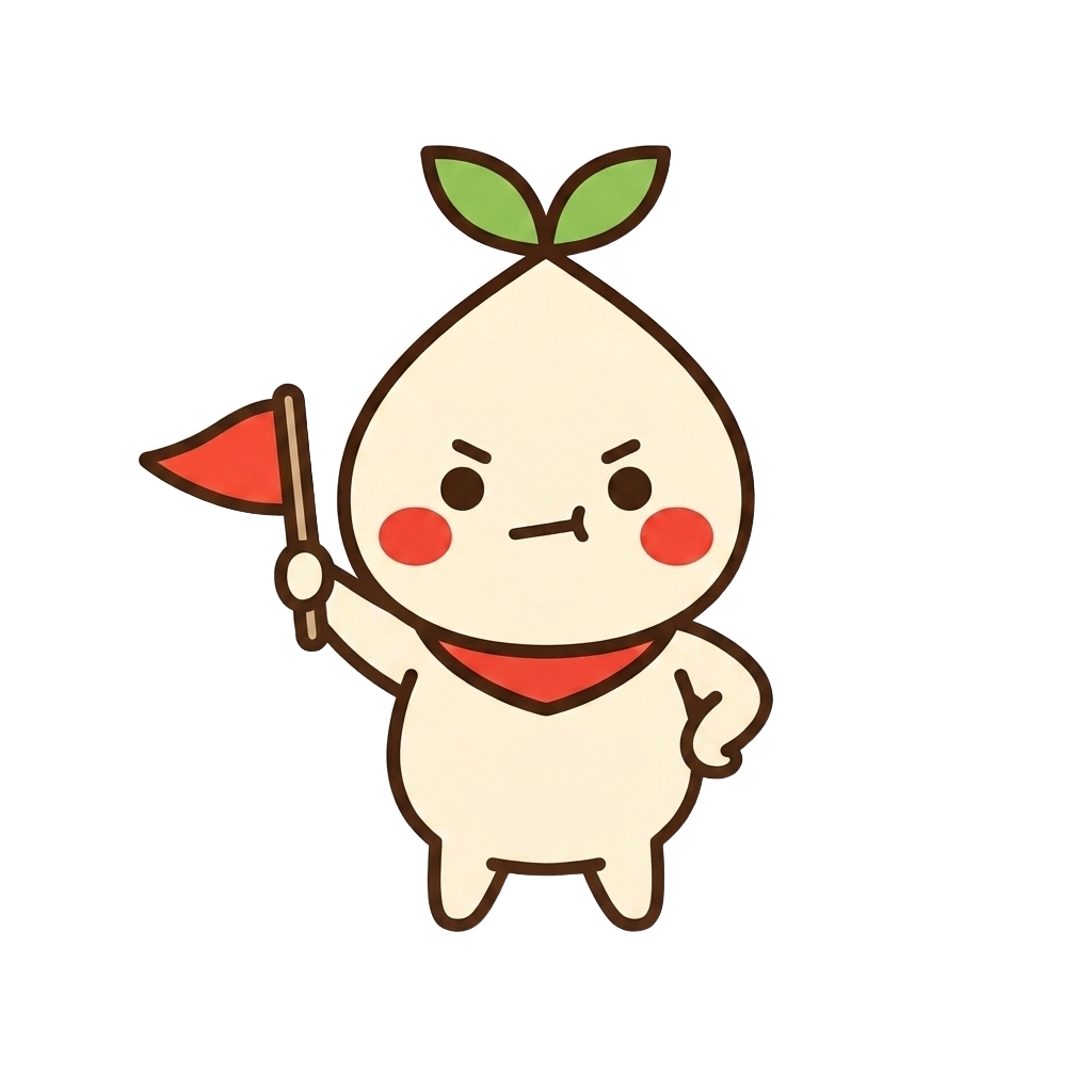 旗を持って応援するナエちゃん